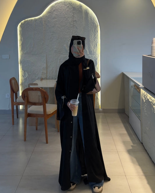 Midnight Bloom Abaya