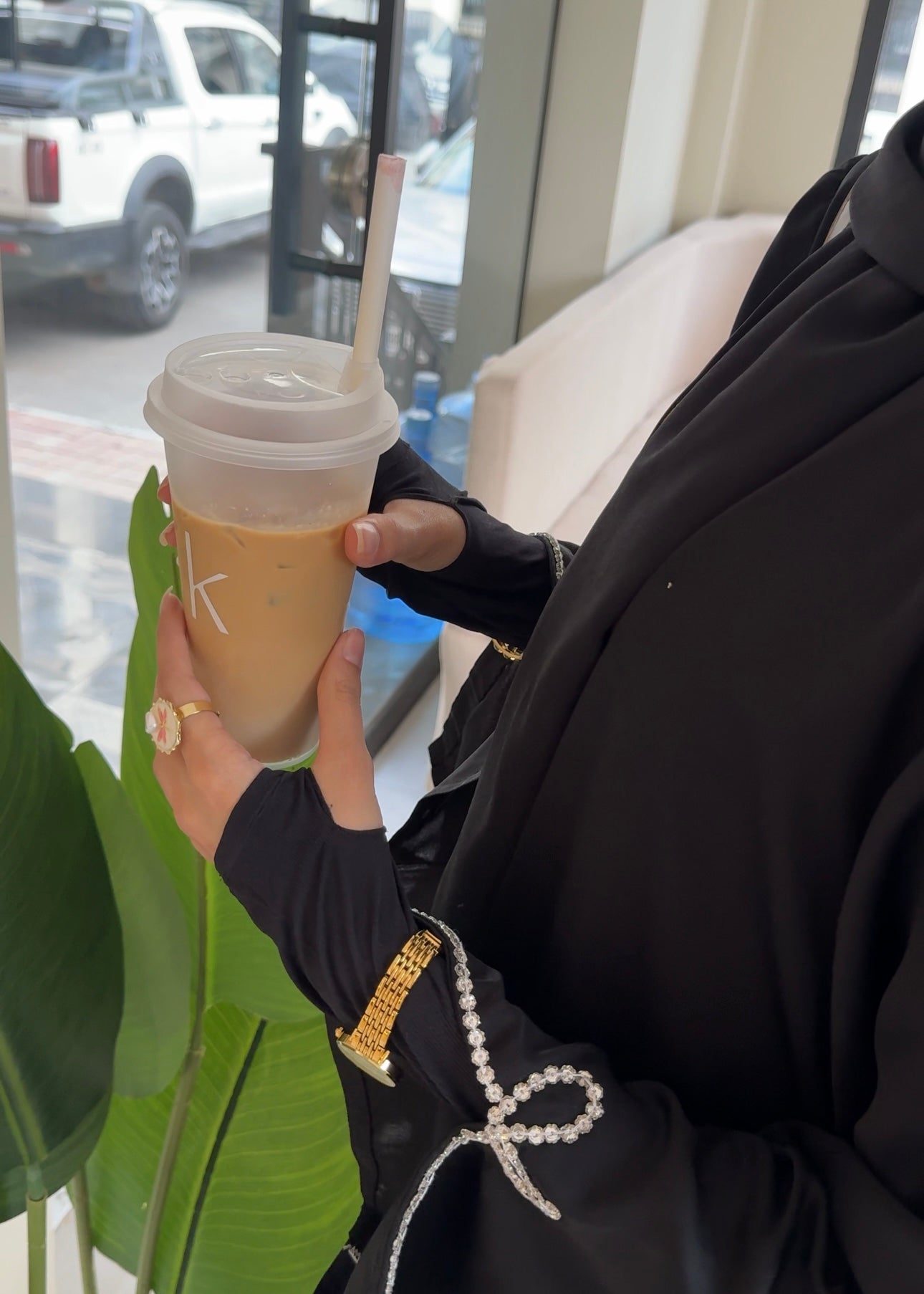 Midnight Bloom Abaya