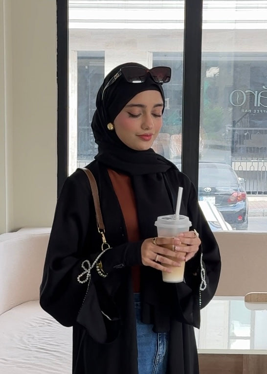 Midnight Bloom Abaya