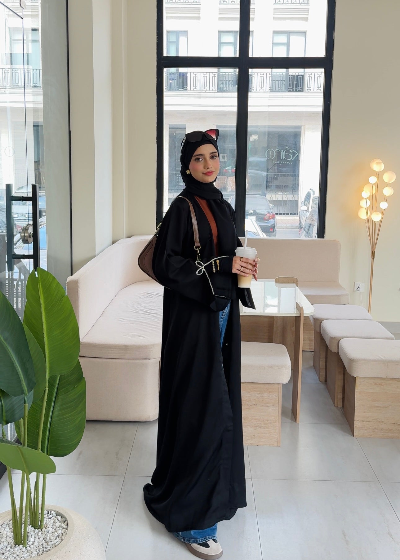 Midnight Bloom Abaya